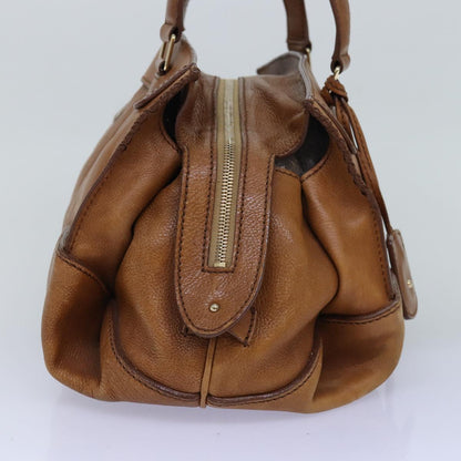 Luxury CELINE Shoulder Bag Leather Brown 12798