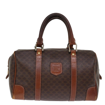Luxury CELINE Macadam Canvas Hand Bag PVC Leather Brown 13003