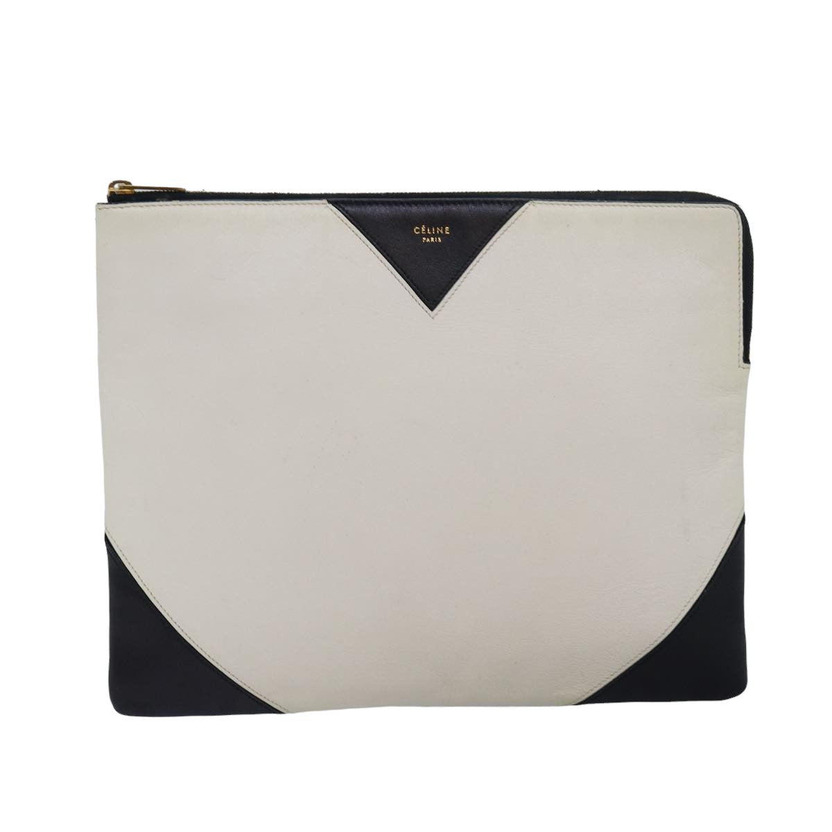 Luxury CELINE Clutch Bag Leather Black Whe 13087