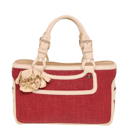Luxury CELINE Boogie bag Hand Bag Straw Red 13094