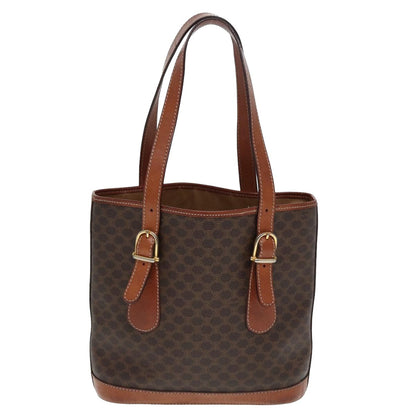 Luxury CELINE Macadam Canvas Tote Bag PVC Brown 13179