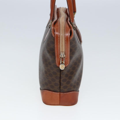 Luxury CELINE Macadam Canvas Hand Bag PVC Leather Brown 13181