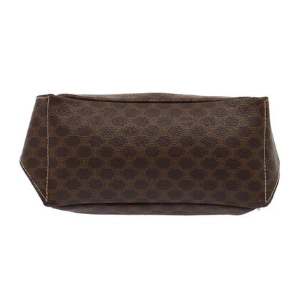 Luxury CELINE Macadam Canvas Body Bag PVC Leather Brown 13330