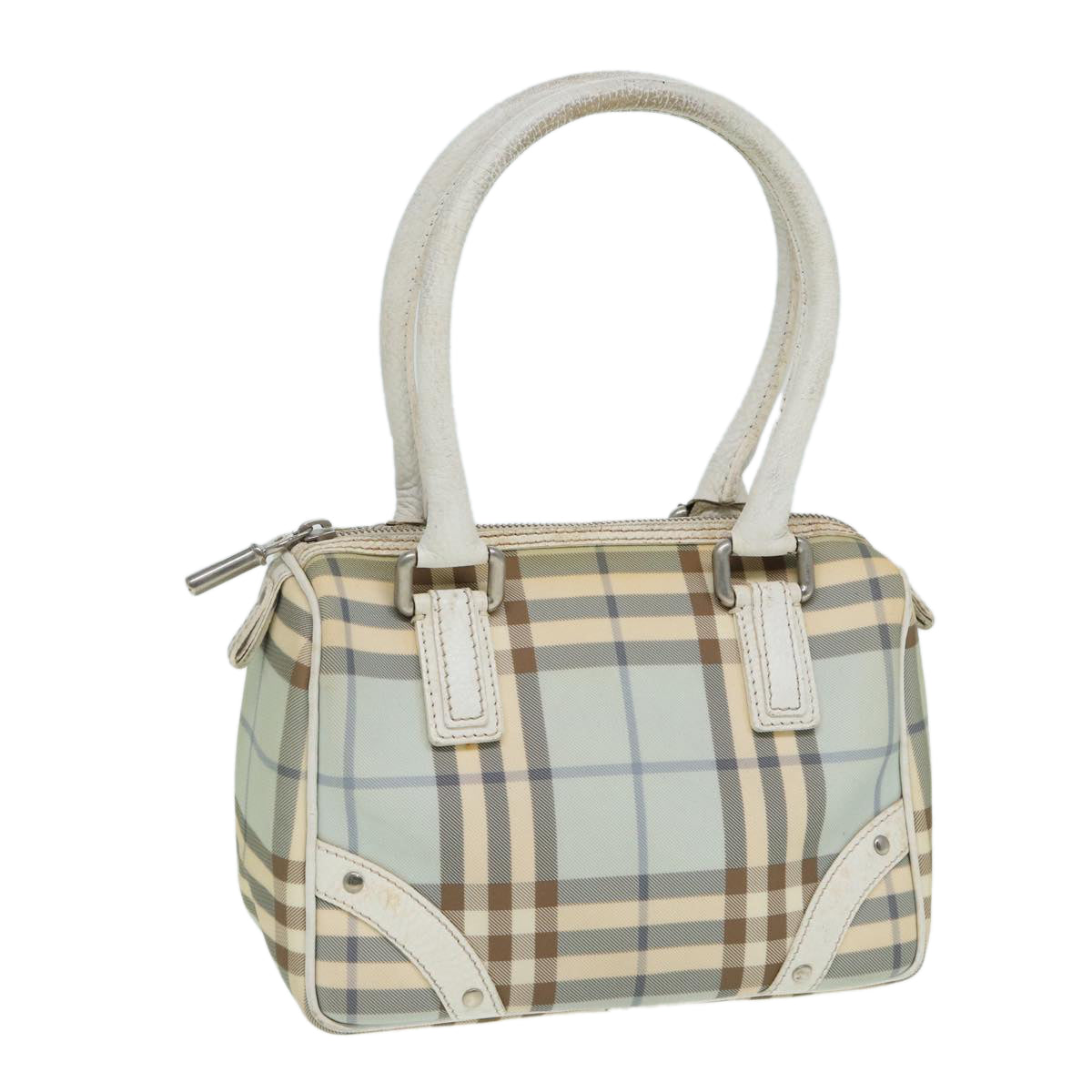 Luxury Burberry Nova Check Hand Bag PVC Blue Auth yk13985