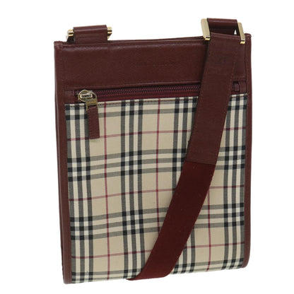 Luxury Burberry Nova Check Shoulder Bag Canvas Beige Wine Red black Auth yk5688