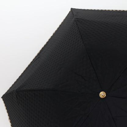 Luxury CELINE Macadam Canvas Folding Umbrella Nylon Black 7406B