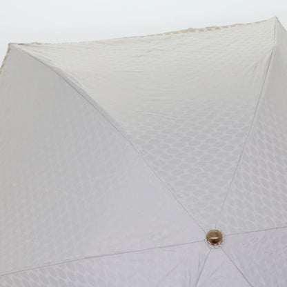 Luxury CELINE Macadam Canvas Folding Umbrella Nylon Beige 7407B