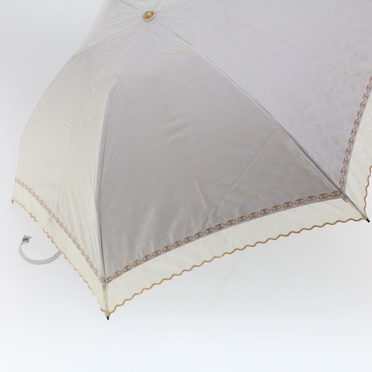 Luxury CELINE Macadam Canvas Folding Umbrella Nylon Whe 7655B