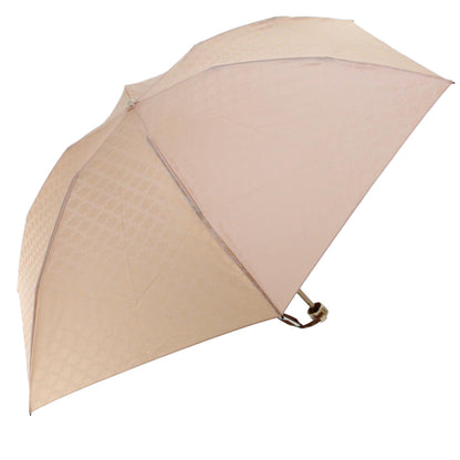 Luxury CELINE Macadam Canvas Folding Umbrella Nylon Pink Beige 7831B