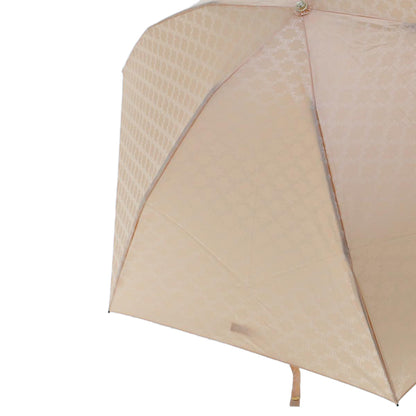 Luxury CELINE Macadam Canvas Folding Umbrella Nylon Pink Beige 7831B
