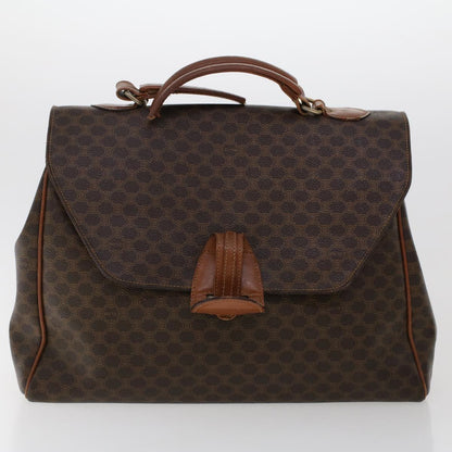 Luxury CELINE Macadam Canvas Hand Bag PVC Leather 2Set Brown 7839B