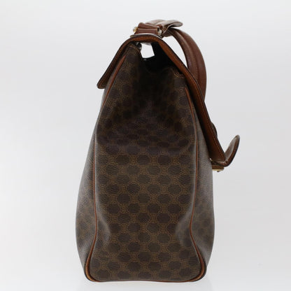 Luxury CELINE Macadam Canvas Hand Bag PVC Leather 2Set Brown 7839B