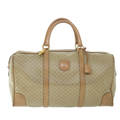 Luxury CELINE Macadam Canvas Boston Bag Beige 8988