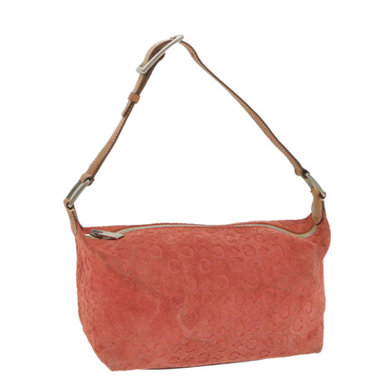 Luxury CELINE C Macadam Canvas Shoulder Bag Red 9316