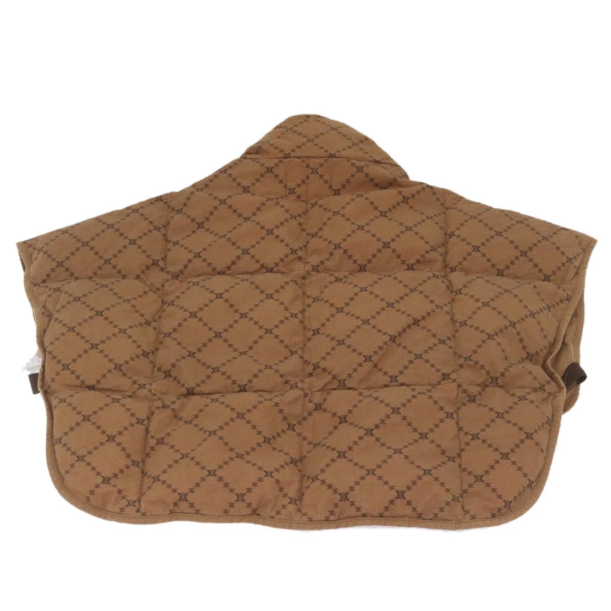 Luxury CELINE Macadam Canvas Down vest Jacket cotton polyester Brown 9472