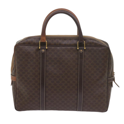 Luxury CELINE Macadam Canvas Hand Bag PVC Brown 9579