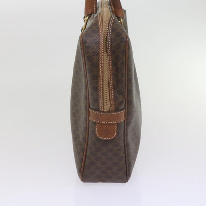 Luxury CELINE Macadam Canvas Hand Bag PVC Brown 9579