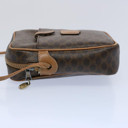 Luxury CELINE Macadam Canvas Shoulder Bag PVC Leather Brown 9733