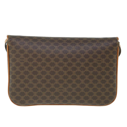 Luxury CELINE Macadam Canvas Shoulder Bag PVC Brown 9824