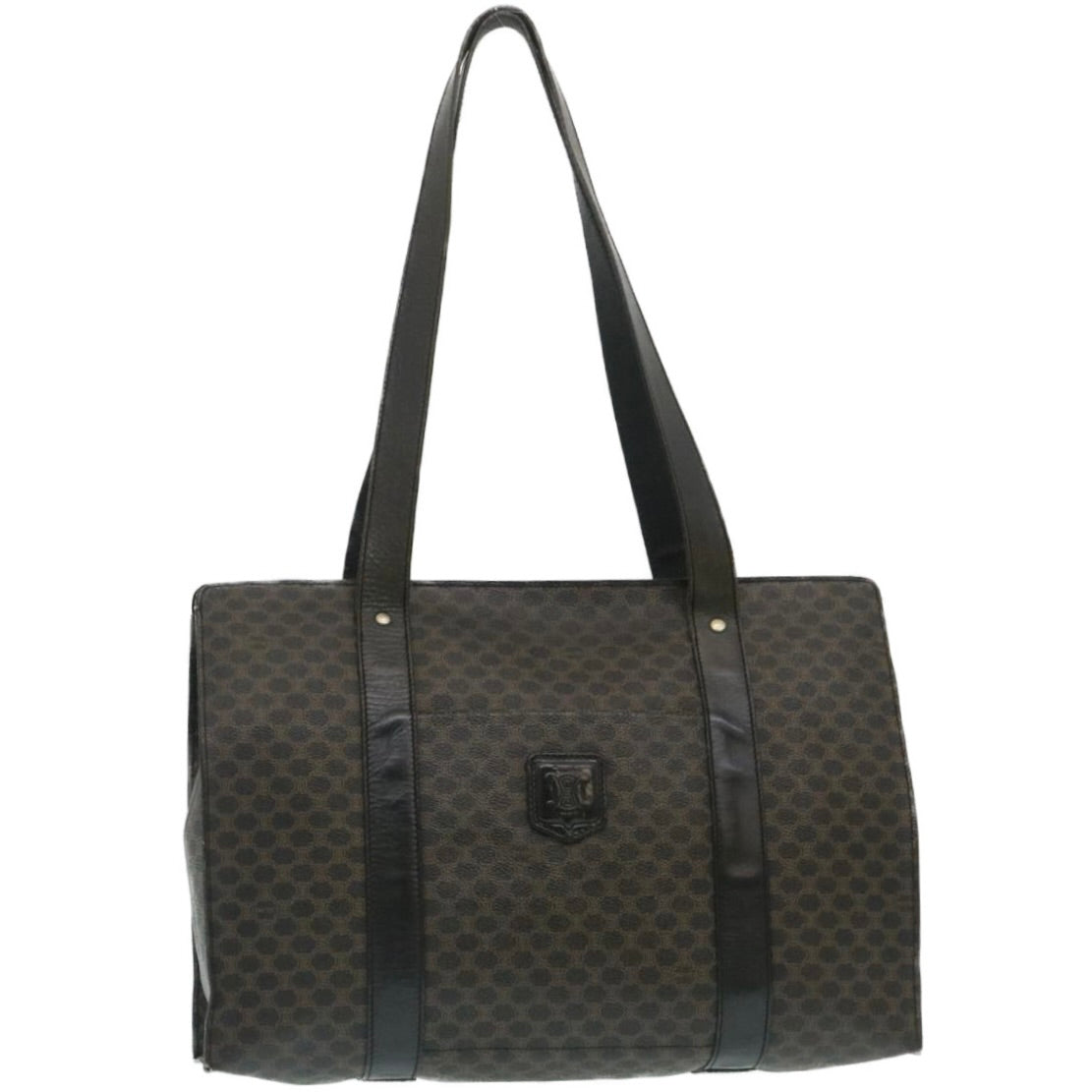 Luxury CELINE Macadam Canvas Tote Bag Black  yt711